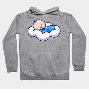 Cute Baby Sleeping On Cloud Pillow Cartoon Hoodie